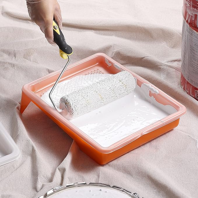 Bates- Paint Tray Liner, 9 Inch, 20 Pack, Paint Pans Trays, Plastic Paint Tray, Disposable Paint Tray, Paint Roller Tray, Paint Trays for Painting Walls, Roller Tray Liners, Paint Pan Liners