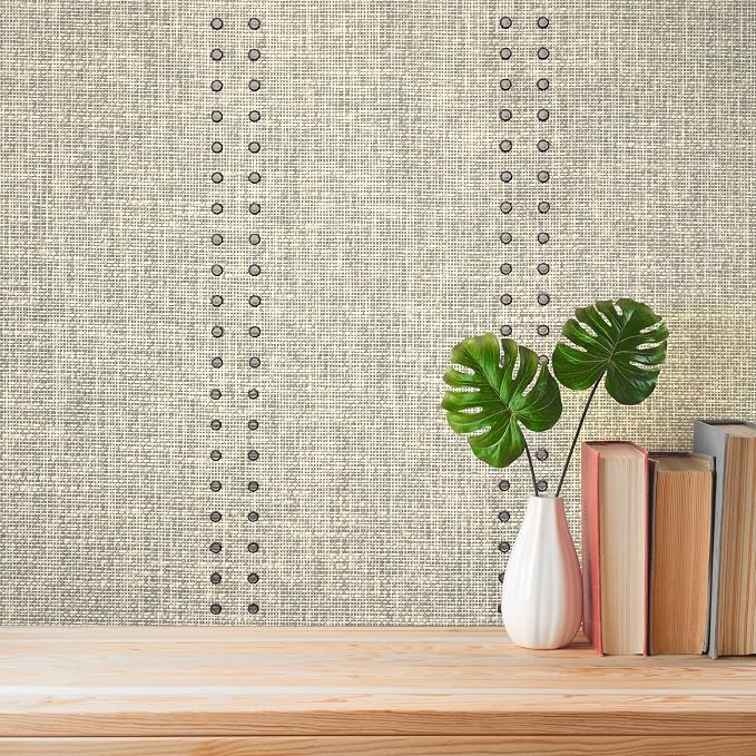 Ansehan Hand-Crafted Wallcovering HA4003 Droplets Stripe 36" W x8 Yard L Textured, Modern, Non Prepasted Natural Home Décor for Christmas Interior, Tan