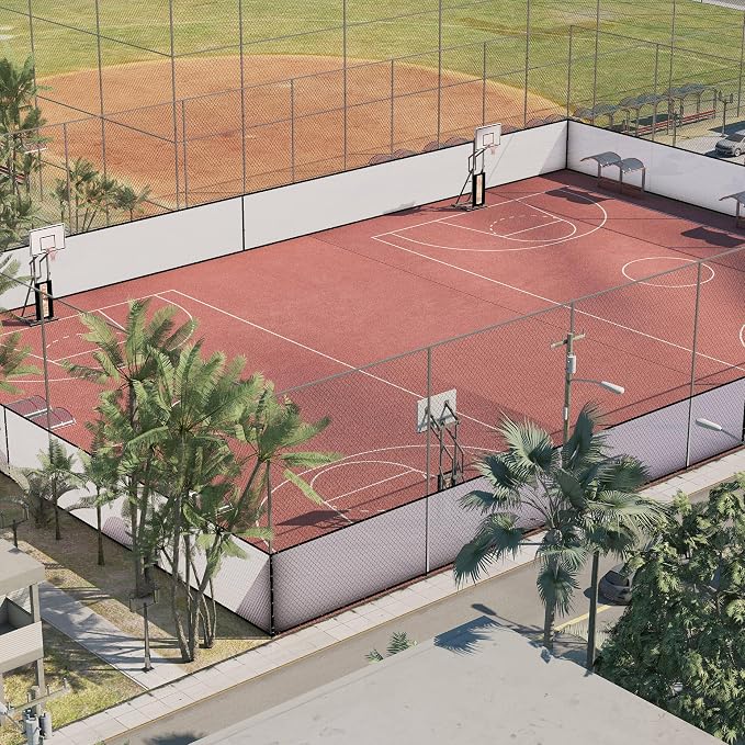 Amgo Custom Made 8' x 17' White Fence Privacy Screen Windscreen with Bindings & Grommets, Heavy Duty for Commercial and Residential, 90% Blockage, Cable Zip Ties Included (We Customize)