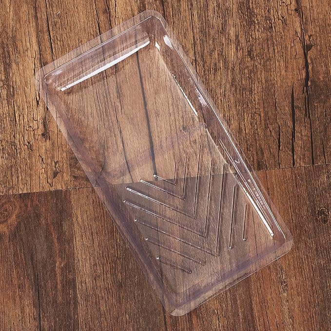 Bates- Paint Tray Liner, 4 Inch, 30 Pack, Clear, Plastic Disposable Paint Tray for Painting Walls