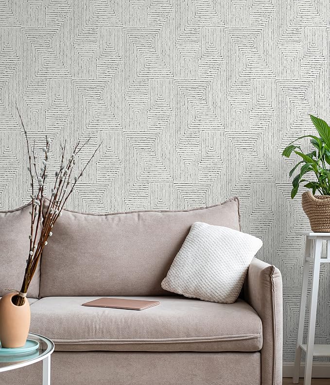 NuWallpaper x Scott Living Black Ink Peel and Stick Wallpaper, Removable Wallpaper, 20.5 in x 18 ft