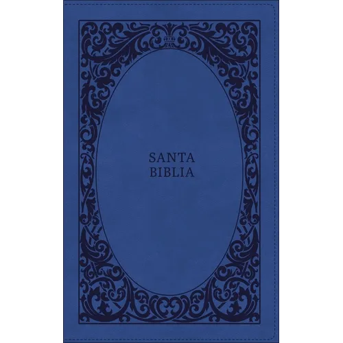 Rvr60, Santa Biblia, Tierra Santa, Letra Grande, Leathersoft, Azul, Con Cierre, Palabras de Jesús En Rojo, Comfort Print - Imitation Leather
