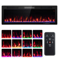 Electric Fireplace 40/50/60 Inches Recessed and Wall Mounted for 2' x 6' Stud-50 inches