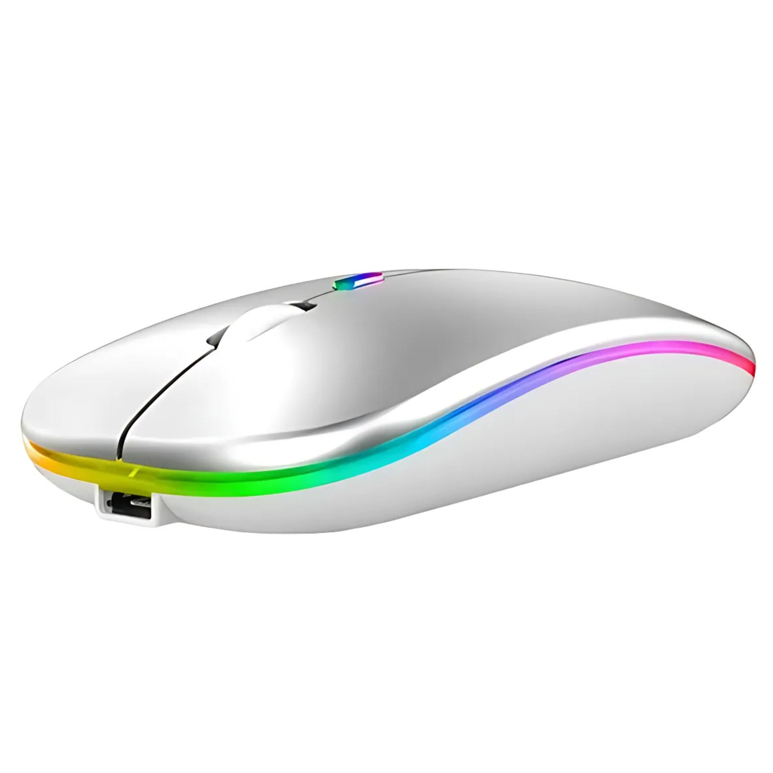 Wireless RGB Mouse – Silent Rechargeable Bluetooth Mouse with LED Backlight for PC & Laptop