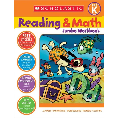 Reading & Math Jumbo Workbook: Grade Prek - Paperback
