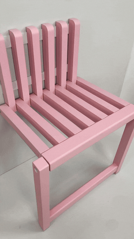 Wall-Mounted Folding Chair for Shoe Changing - Space-Saving Solid Wood Design