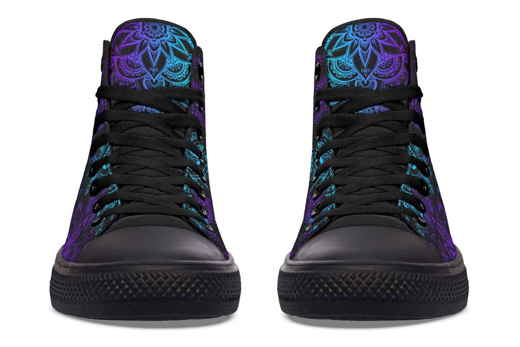 Printed Couple High Top Canvas Shoes