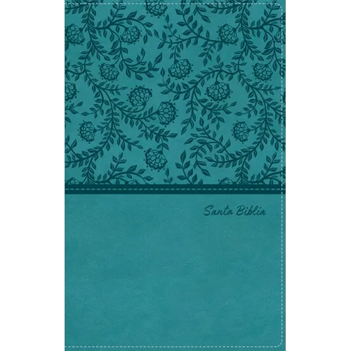 Rvr60, Santa Biblia, Tierra Santa, Letra Grande, Leathersoft, Turquesa, Con Cierre, Palabras de Jesús En Rojo, Comfort Print - Imitation Leather