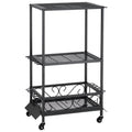 10 Pole Fishing Rod Holder Fishing Rack Cart Organizer with Wheels for Garage