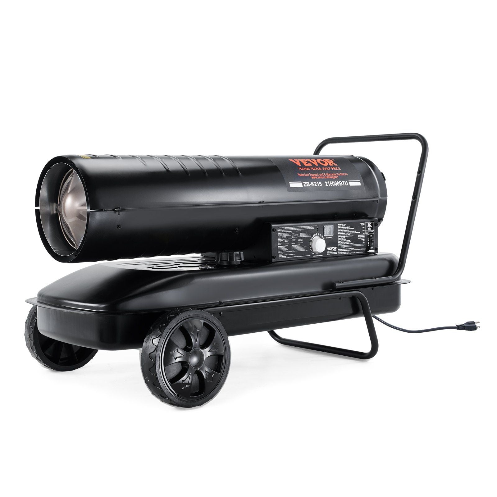 Kerosene Forced Air Heater, 215000 BTU Portable Torpedo Diesel Space Heater with Thermostat, 13.2 Gallon Tank Energy-Efficient heavy-duty Heater, for Indoor Outdoor Use Workshop Industry