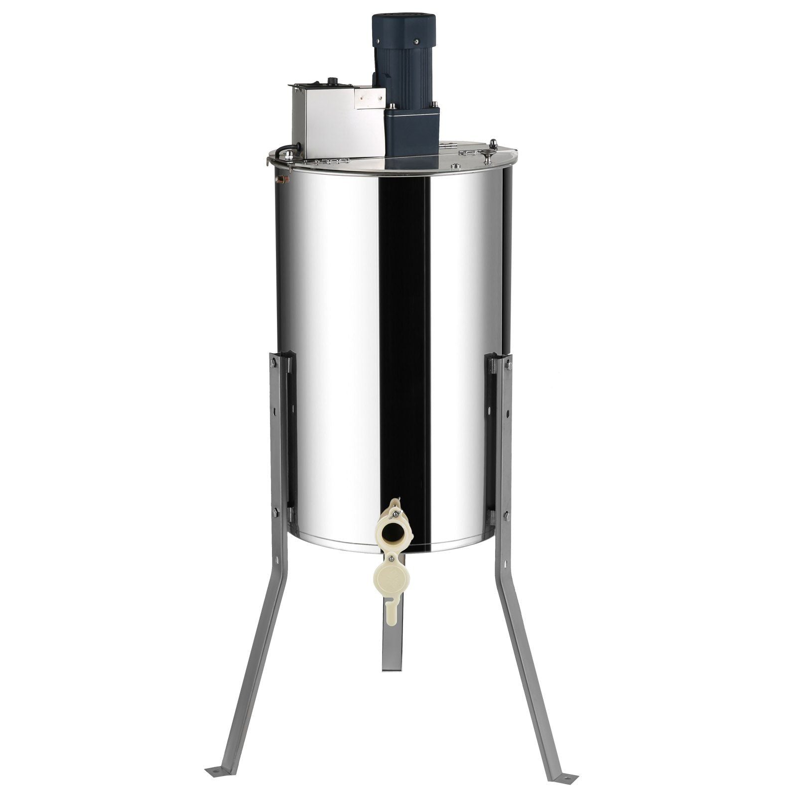 Electric Honey Extractor, 2/4 Frames Honey Spinner Extractor, Stainless Steel Beekeeping Extraction, Apiary Centrifuge Equipment with Height Adjustable Stand, Honeycomb Drum Spinner with Lid