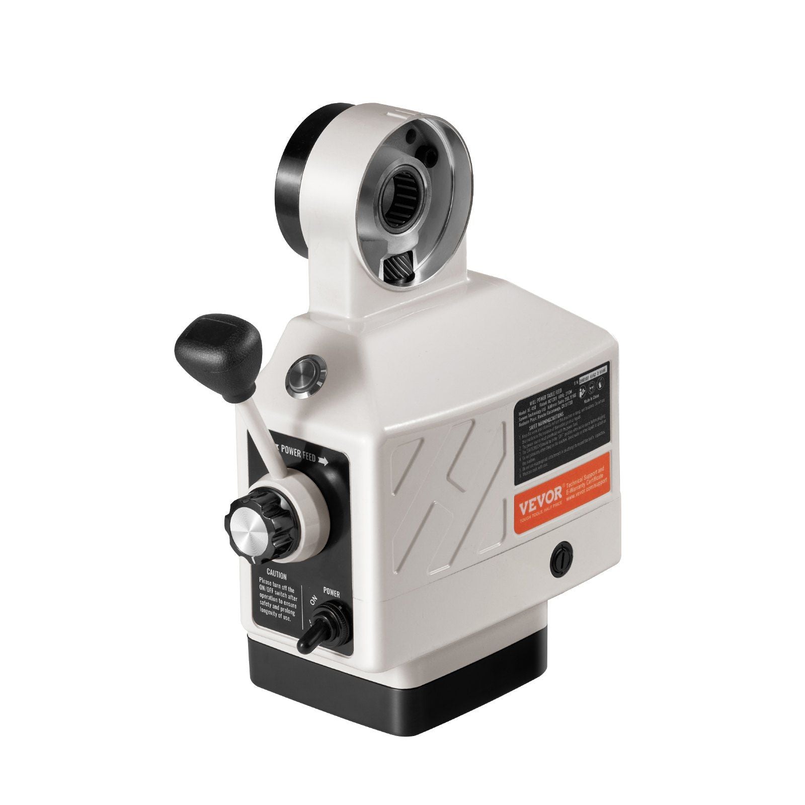 Z-Axis Power Feed for Milling Machine, 450 in-lb Torque, 0-200RPM Adjustable Rotate Speed 120V Power Table Feed Mill Feeder, for Bridgeport Some Knee Type Mills with a 5/8" End Shaft Diameter