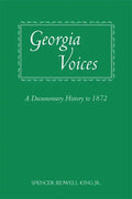 Georgia Voices: A Documentary History to 1872 - Paperback