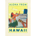 Vintage Lined Notebook Aloha from Hawaii, Hawaiian Girls Greeting Cruise Ship - Paperback
