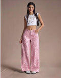 Female Loose Fit Straight Loose Wide Leg Jeans