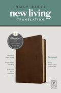 NLT Compact Bible, Filament Enabled (Leatherlike, Rustic Brown, Red Letter) - Imitation Leather