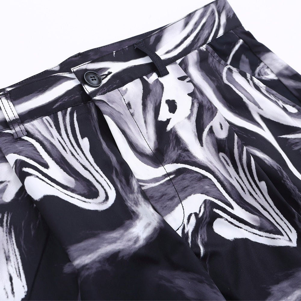 Tie Dye Pants Men's Loose Street Straight
