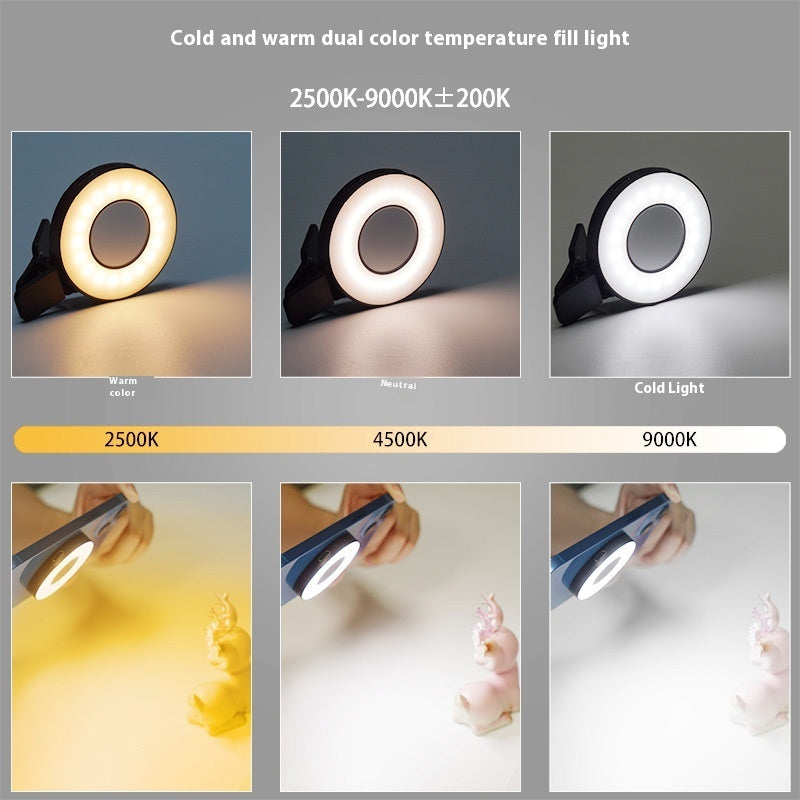 W36 Mobile Phone Fill-in Light Live Broadcast Mini Makeup Mirror Light