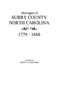 Marriages of Surry County, North Carolina 1779-1868 - Paperback