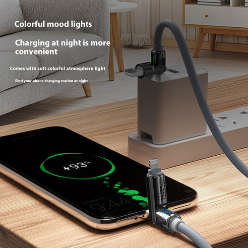 12m Lengthened Super Soft Liquid Four-in-one For Android Fast Charge Data Cable