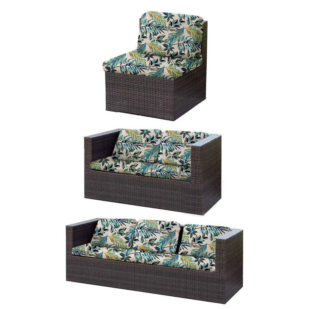 New Rainforest Leaf Sofa Seat Cover Solid Color Stretch Dustproof Printed Sofa Cover
