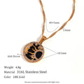 Aura Gold Celestial Moon & Star Disc Necklace | Vintage Titanium Stainless Steel Medallion | Retro Sun & Moon Crystal Charm Jewelry